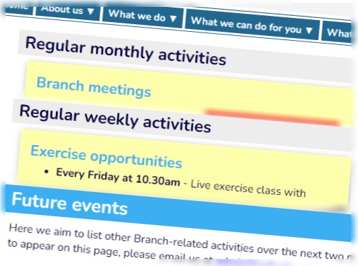 Our programme of events